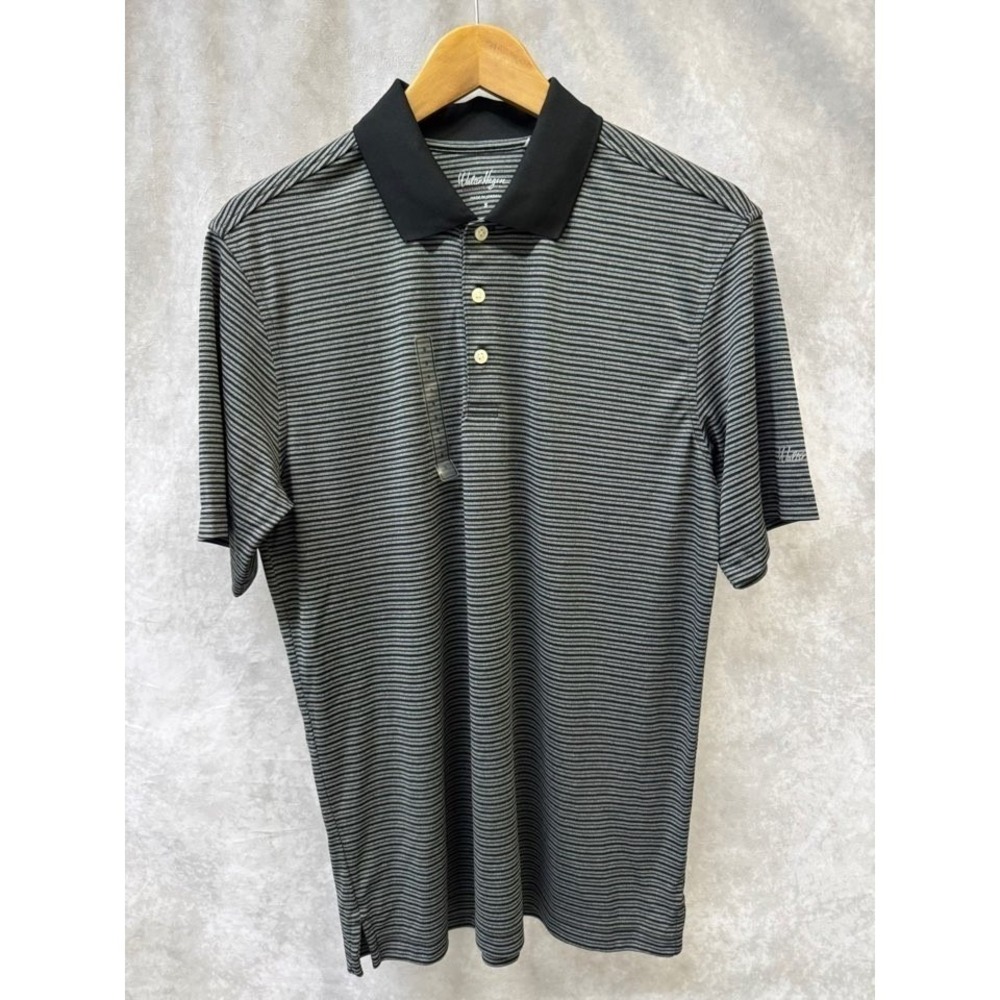 Walter Hagen Stripe Polo Black Men's Small Golf Shirt